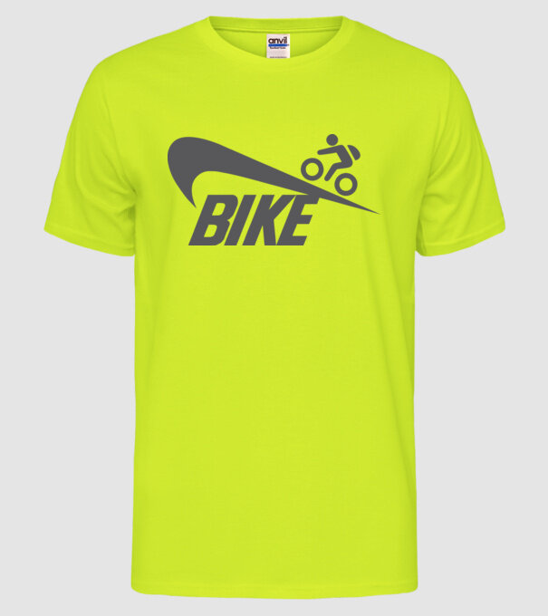 Bike logo model galben neon pe tricou
