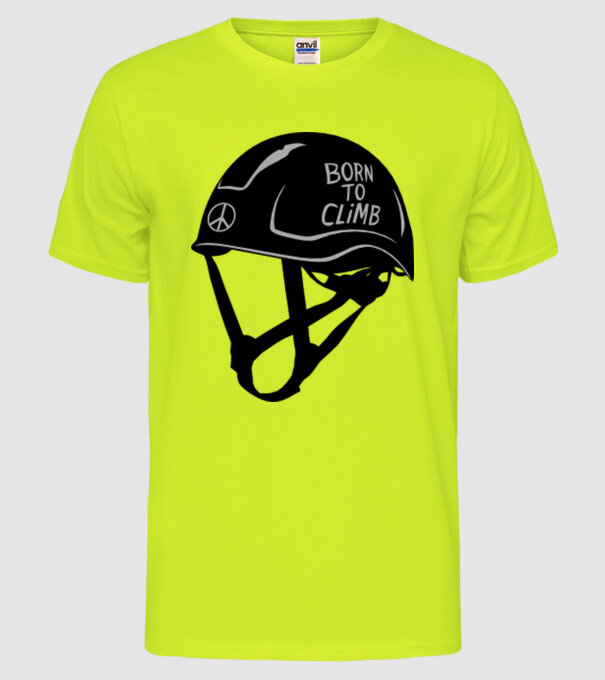 Born to climb model galben neon pe tricou