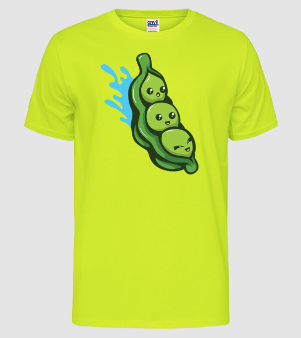 Mazăre model galben neon pe tricou