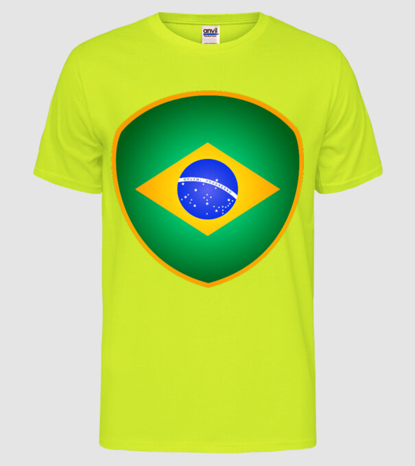 BRA-jabulani-flag model galben neon pe tricou