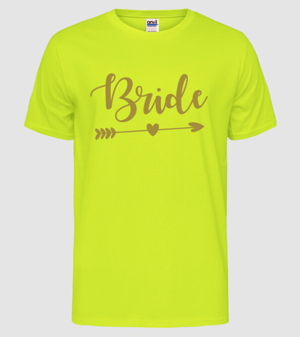Bride model galben neon pe tricou