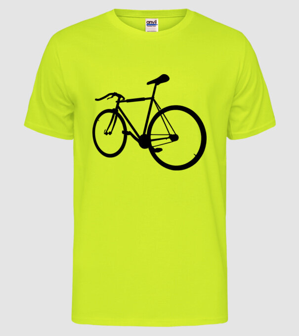 Bicicletă model galben neon pe tricou