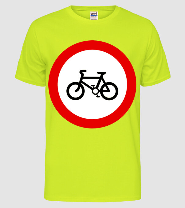 Pistă pentru Biciclete model galben neon pe tricou