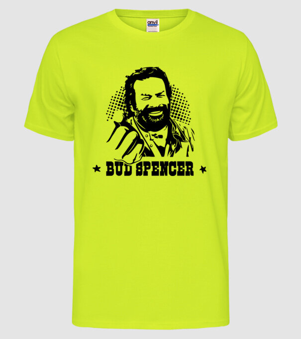Bud Spencer model galben neon pe tricou