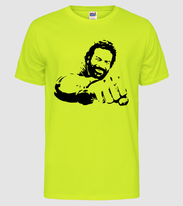 Bud Spencer model galben neon pe tricou