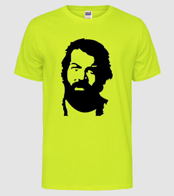 Bud Spencer model galben neon pe tricou