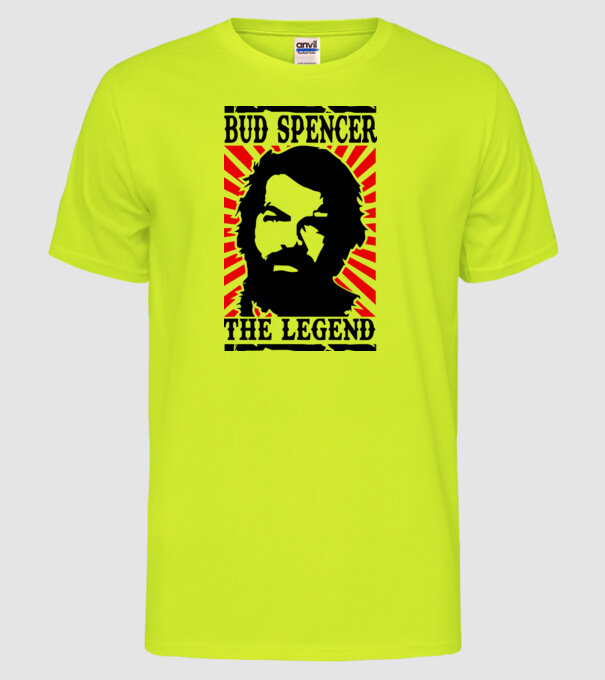 Bud Spencer Legend model galben neon pe tricou