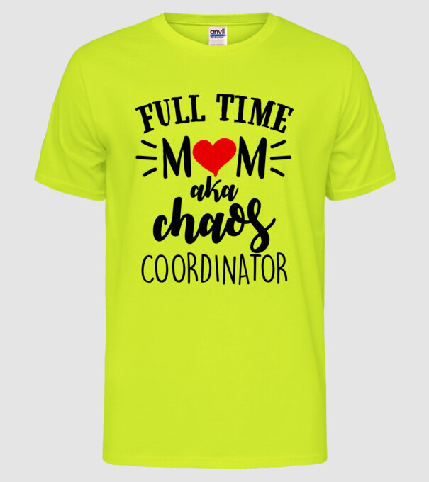 Chaos Coordinator model galben neon pe tricou