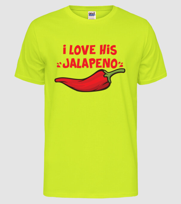 Couple JALAPENO model galben neon pe tricou