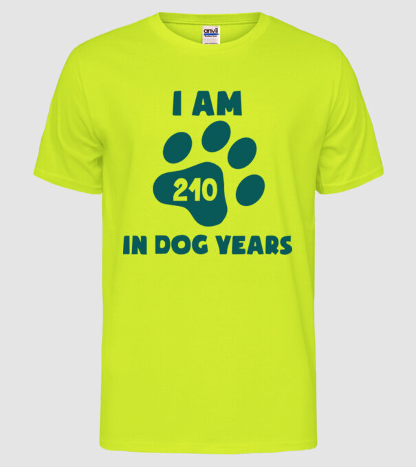 Dog Year - 210 model galben neon pe tricou