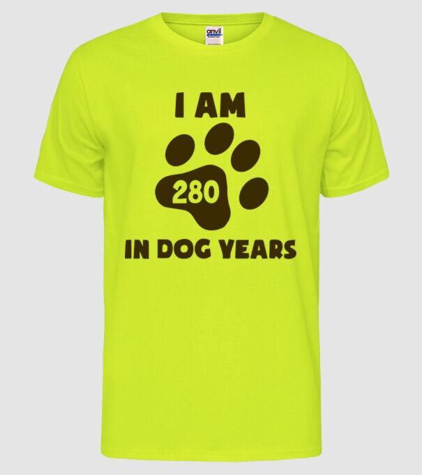 Dog Year - 280 model galben neon pe tricou