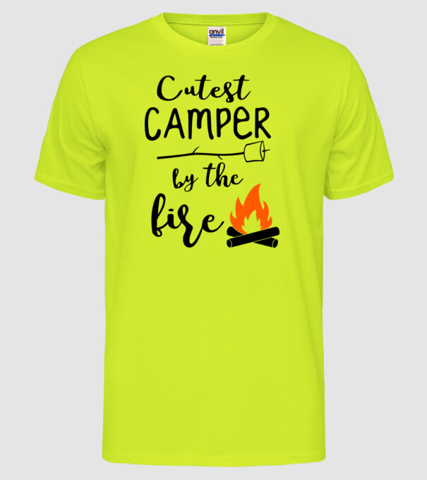 Cutest camper model galben neon pe tricou