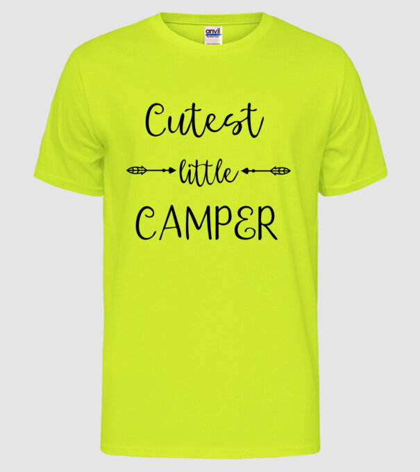 Cutest little camper model galben neon pe tricou