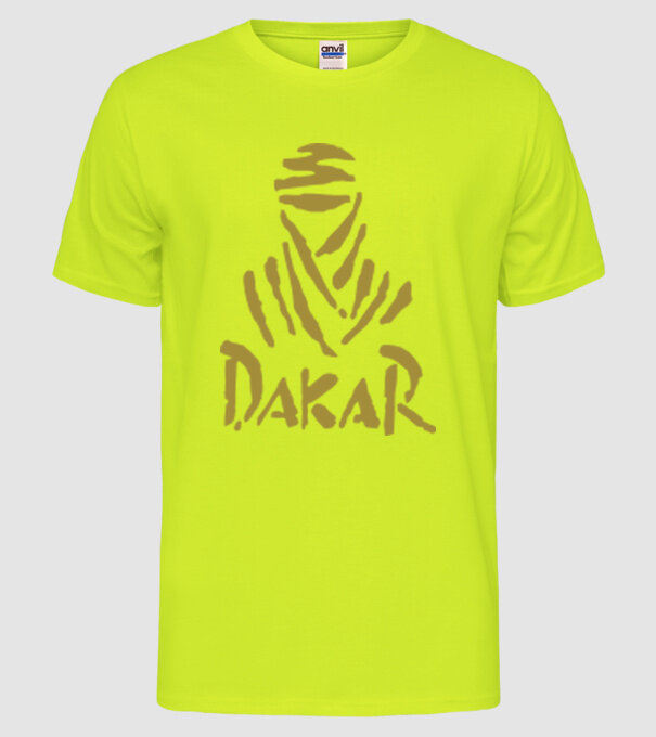 Dakar Rally model galben neon pe tricou