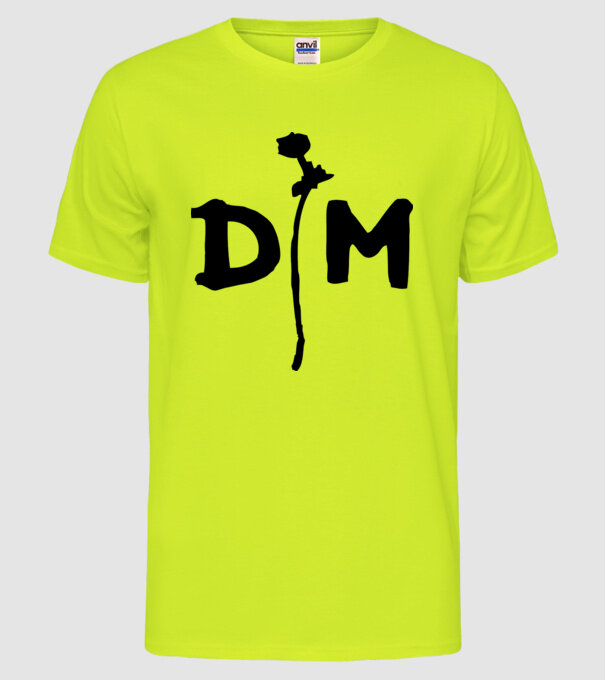 Depeche Mode model galben neon pe tricou