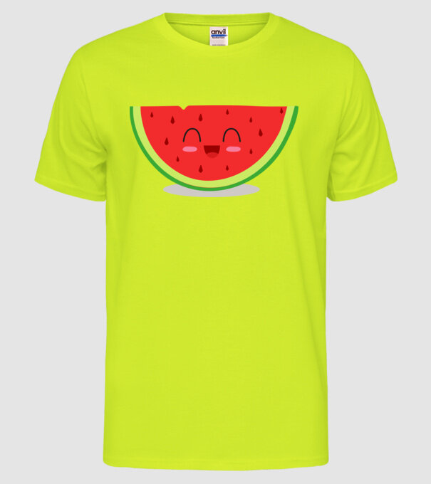 Pepene model galben neon pe tricou