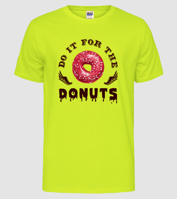 Do it for the donuts model galben neon pe tricou