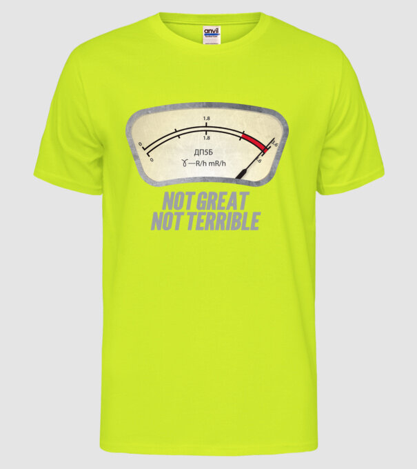 Dosimeter model galben neon pe tricou