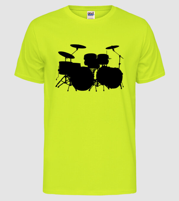 drum model galben neon pe tricou