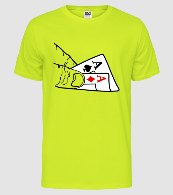dublu as model galben neon pe tricou