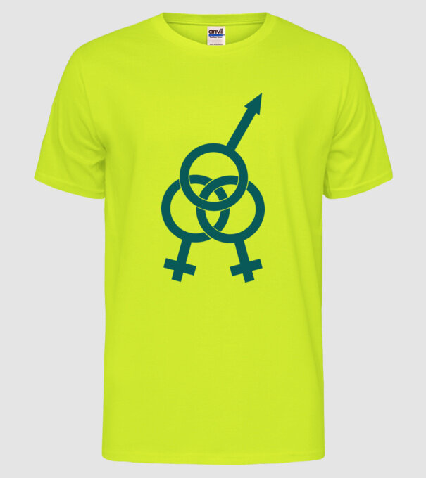 plăcere dublă model galben neon pe tricou