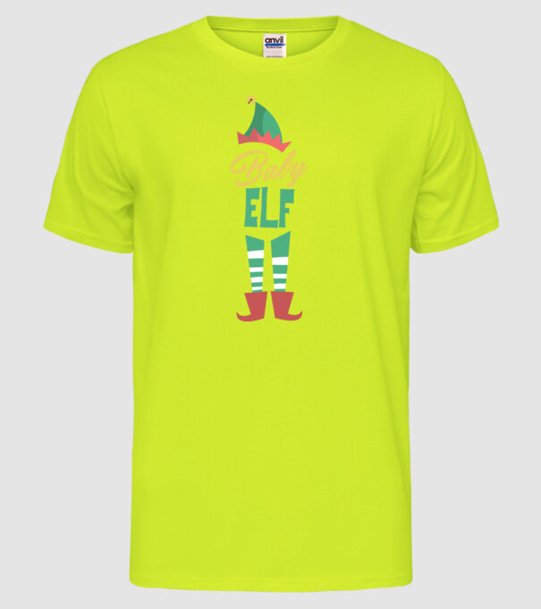 Elf family baby model galben neon pe tricou