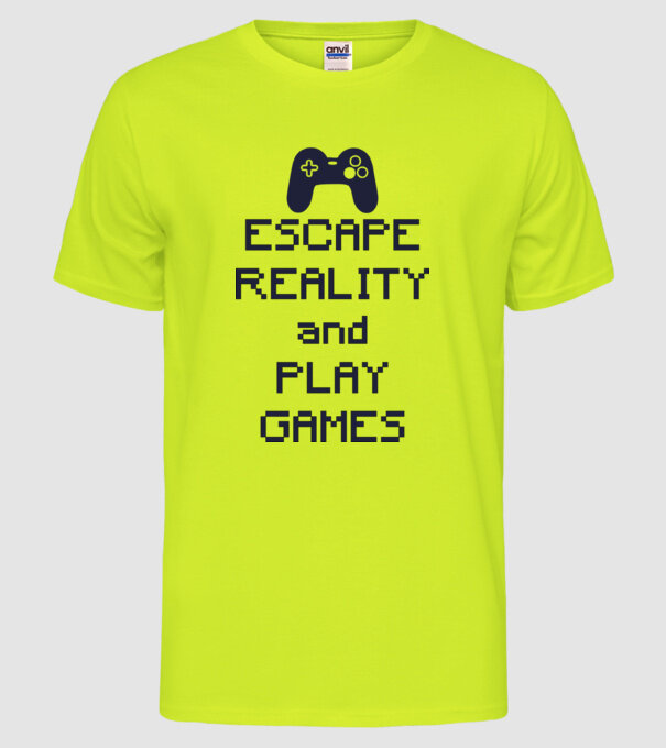 Escape reality model galben neon pe tricou