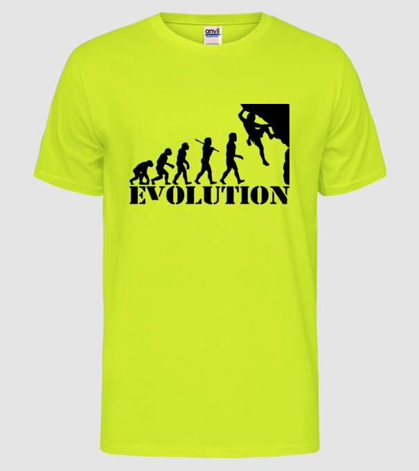 Evolution model galben neon pe tricou