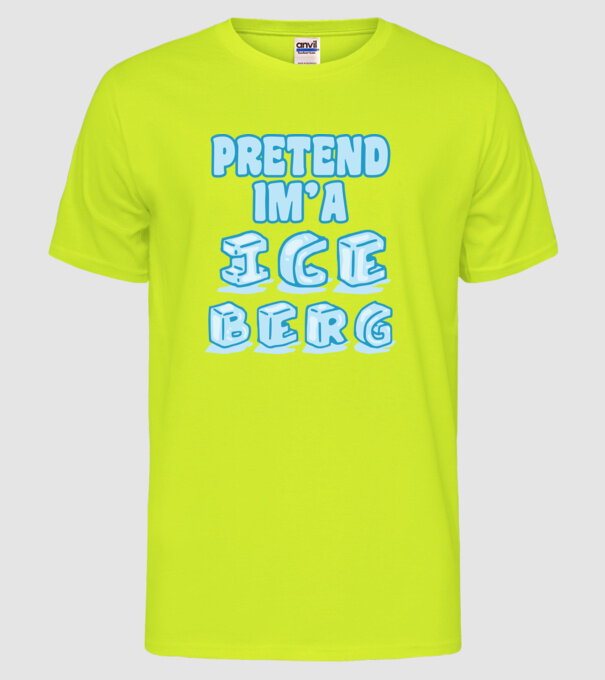 Iceberg carnaval model galben neon pe tricou