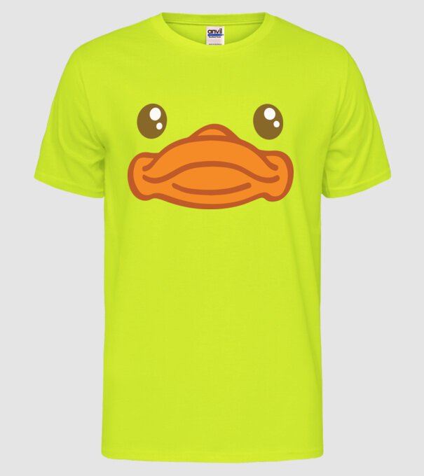 Rață carnaval model galben neon pe tricou