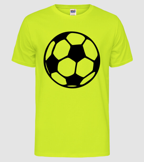 minge fotbal model galben neon pe tricou