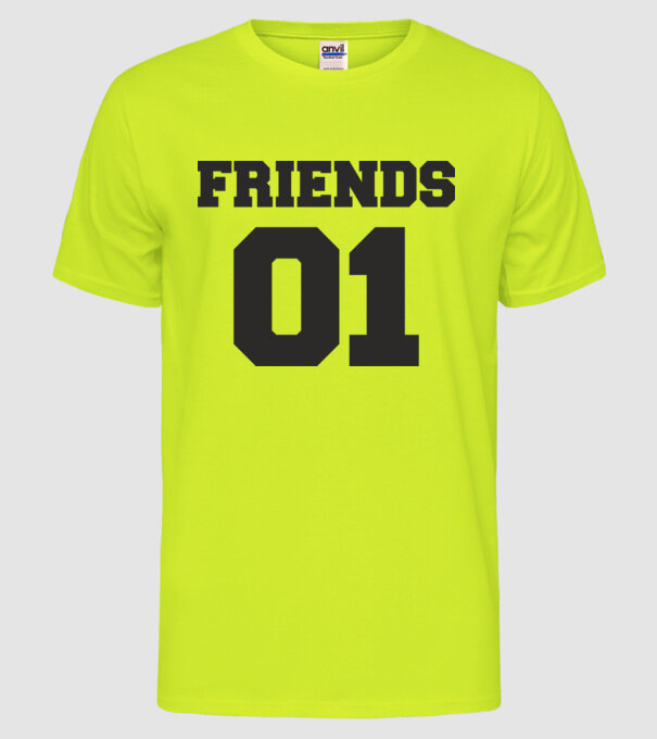 Friends 01 model galben neon pe tricou