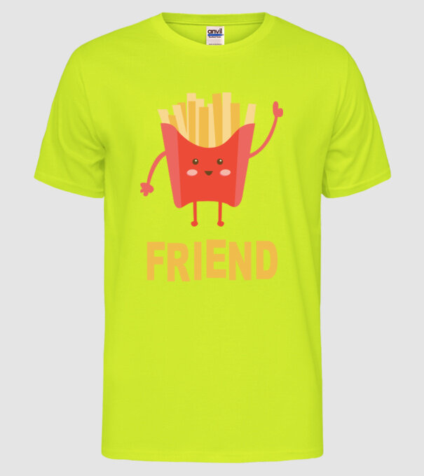 Friends cartofi model galben neon pe tricou