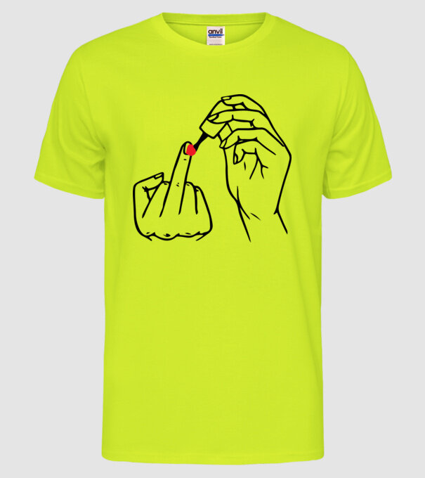 Nail polish Fuck U model galben neon pe tricou