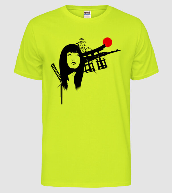 Gheișă model galben neon pe tricou