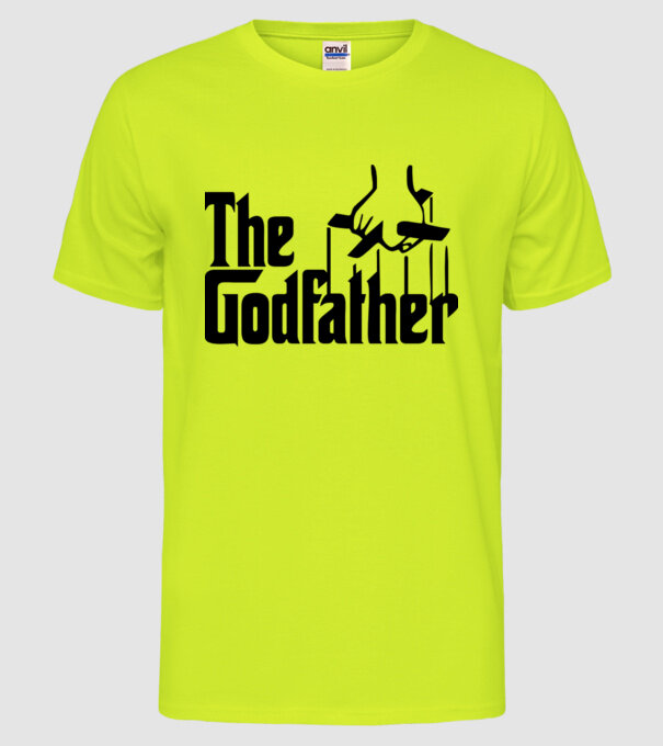 Godfather model galben neon pe tricou