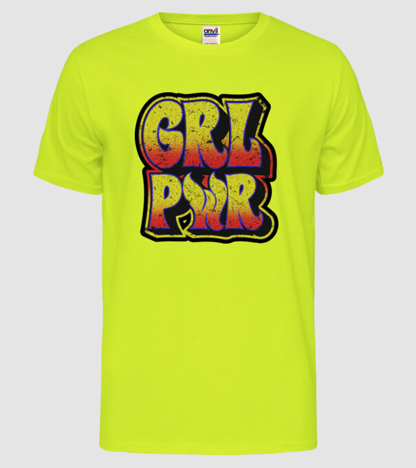 Girl power model galben neon pe tricou