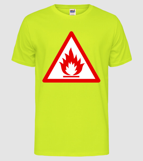 Inflamabil model galben neon pe tricou