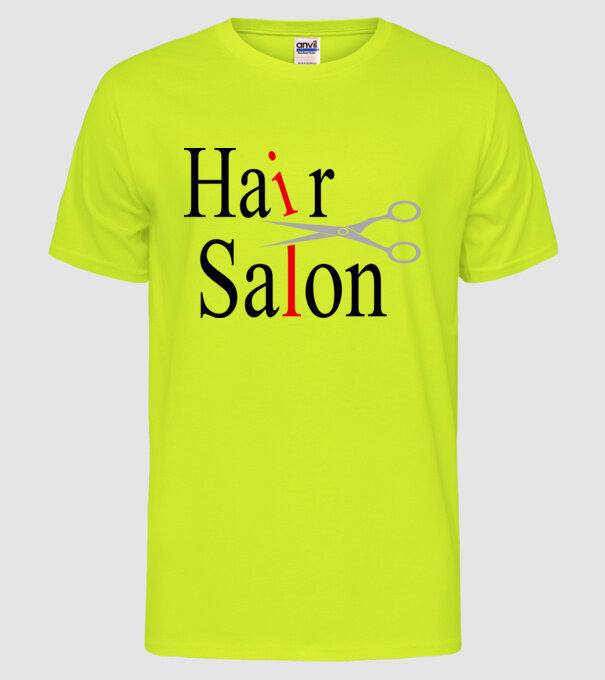 Hair Salon model galben neon pe tricou