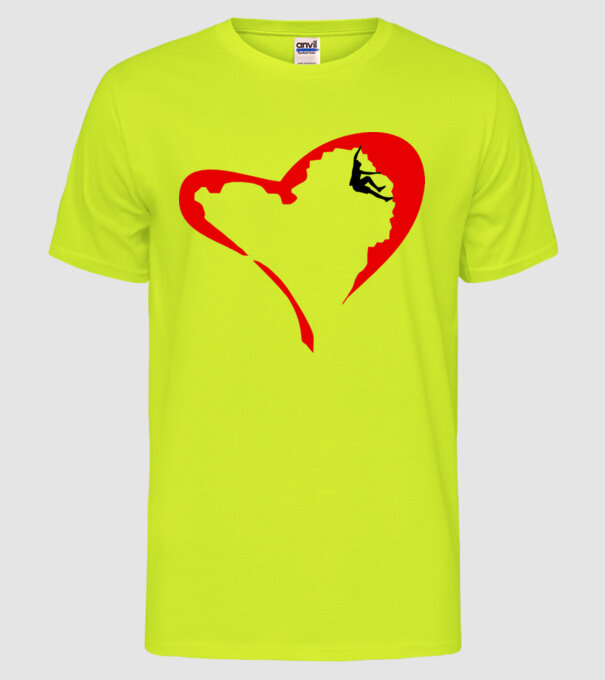 heartclimb model galben neon pe tricou