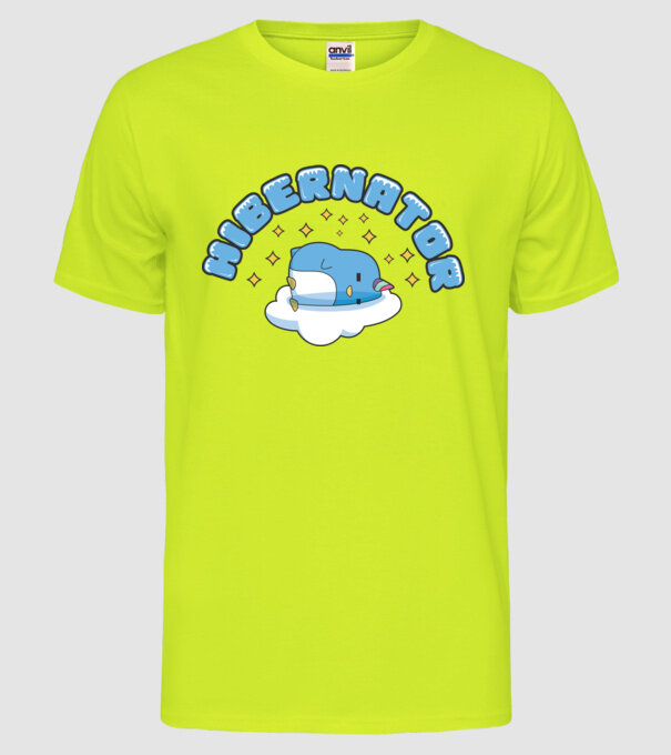 Hibernator model galben neon pe tricou