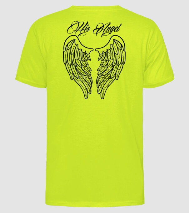 His Angel model galben neon pe tricou