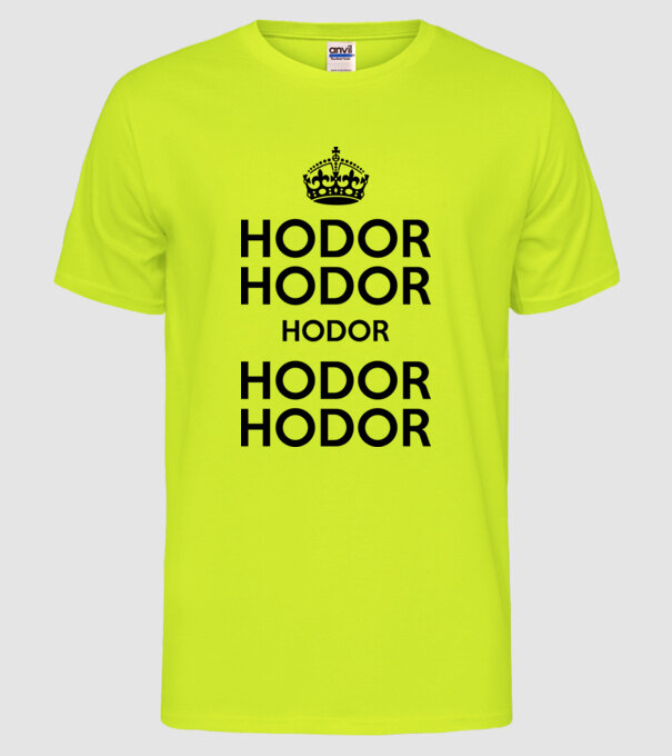 Hodor model galben neon pe tricou