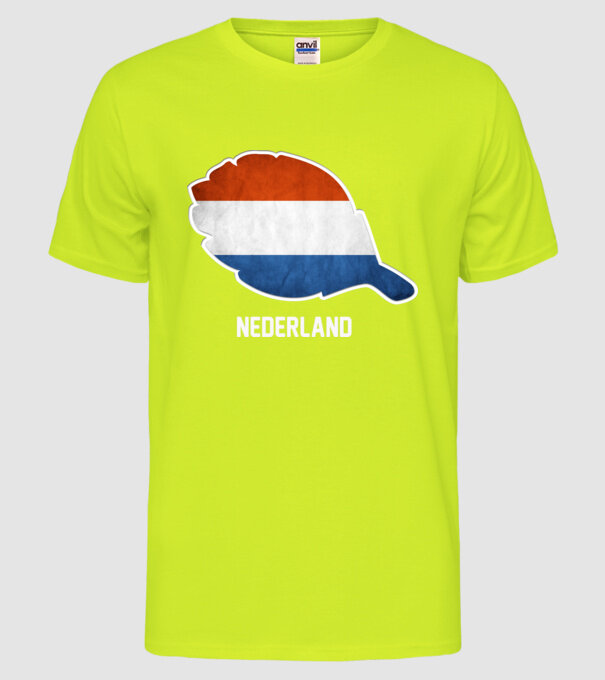 Steag olandez model galben neon pe tricou