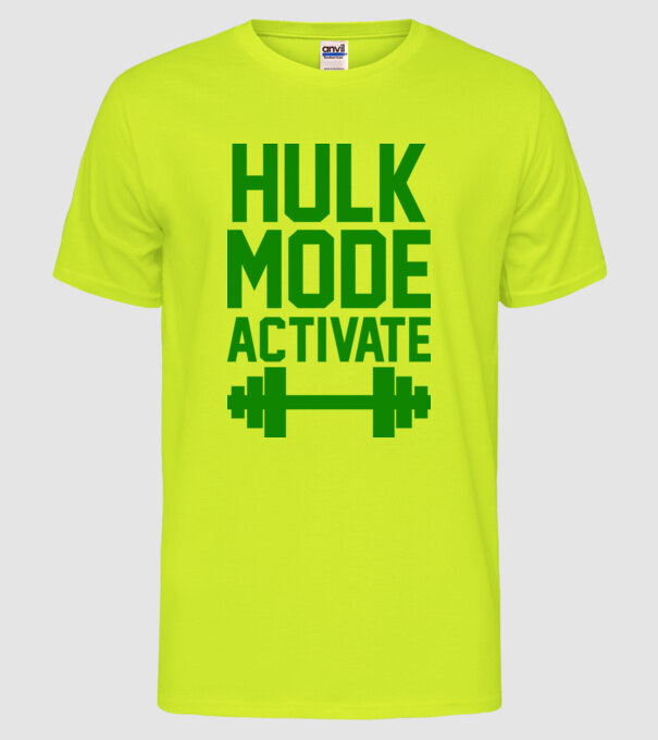 Hulk mode model galben neon pe tricou