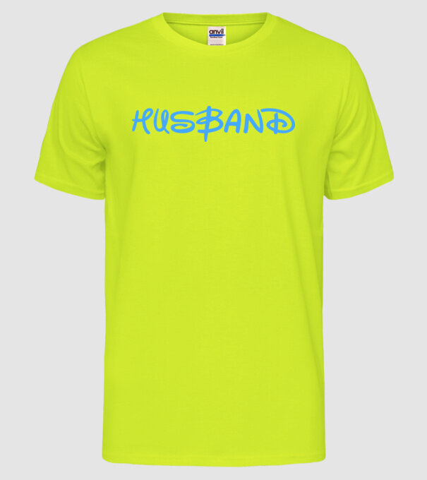Husband model galben neon pe tricou