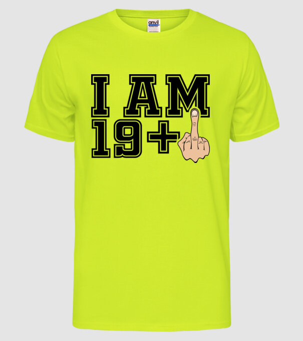 Funny Birthday I am 20 model galben neon pe tricou