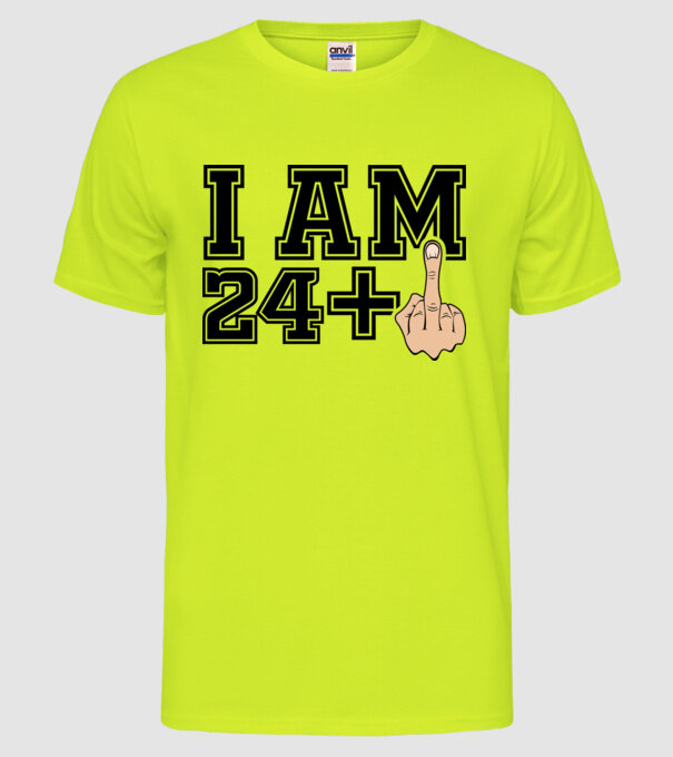 Funny Birthday I am 25 model galben neon pe tricou