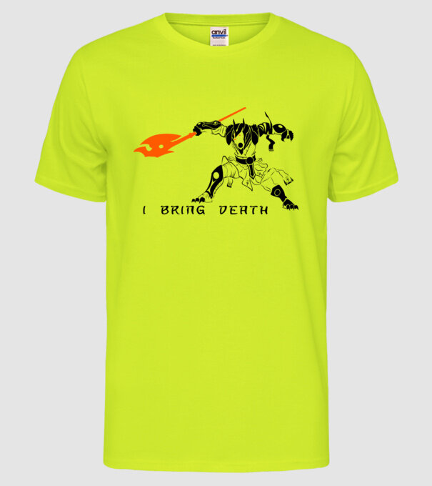 I bring death model galben neon pe tricou