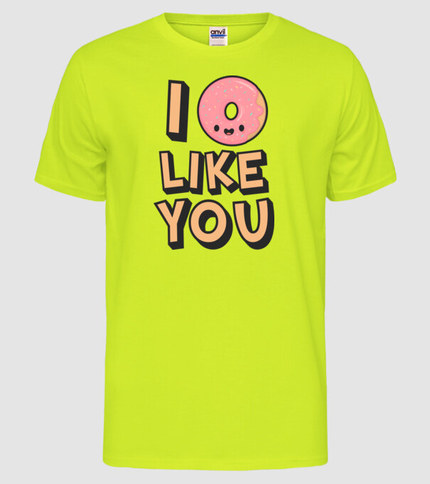 I donut like you model galben neon pe tricou